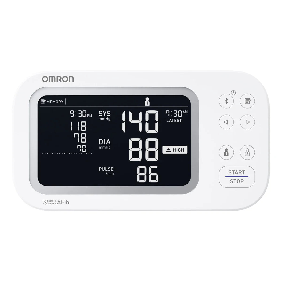 Omron Platinum Upper Arm Blood Pressure Monitor BP5465 AFib Screen [Bluetooth]